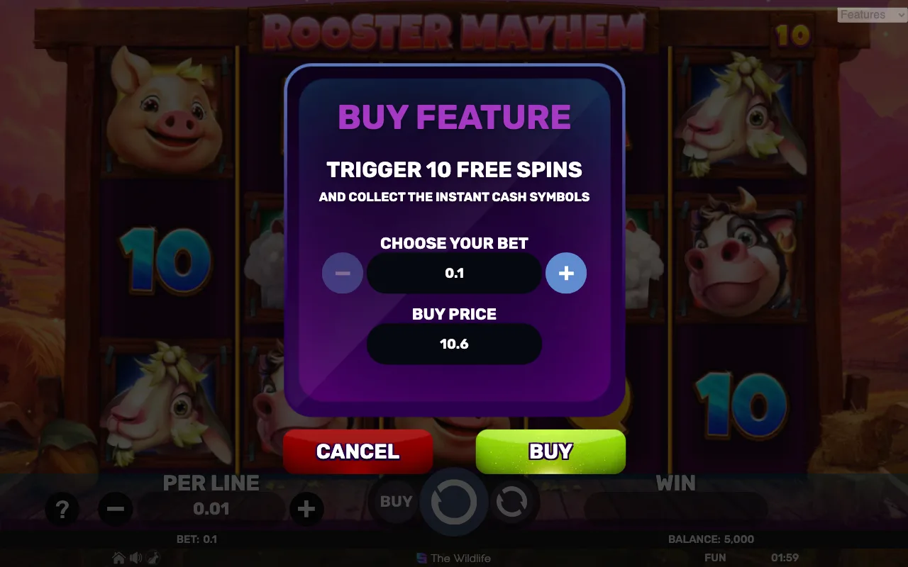 Buying the feature — Rooster Mayhem