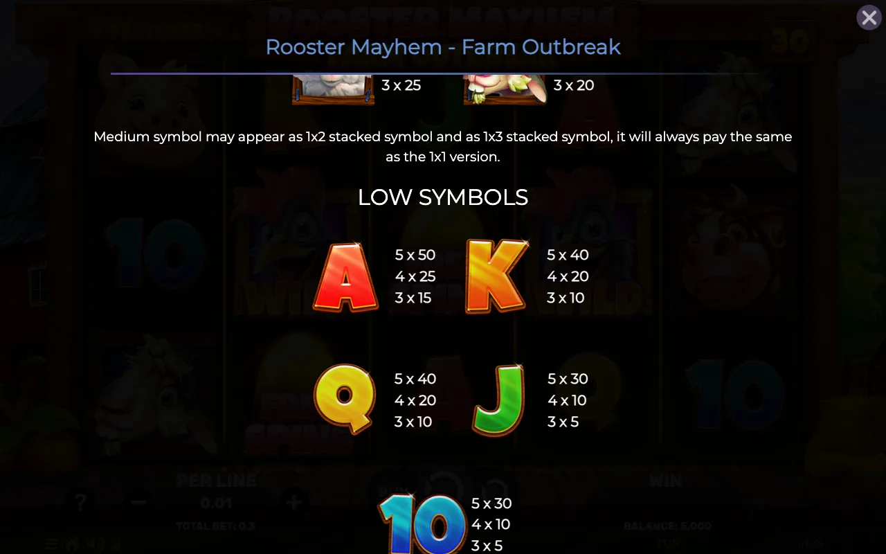 Low symbols — Rooster Mayhem Farm Outbreak