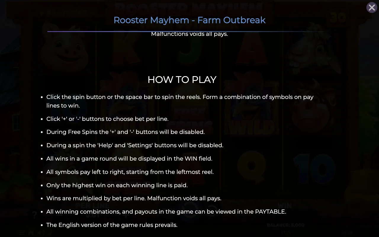 How to play — Rooster Mayhem Farm Outbreak