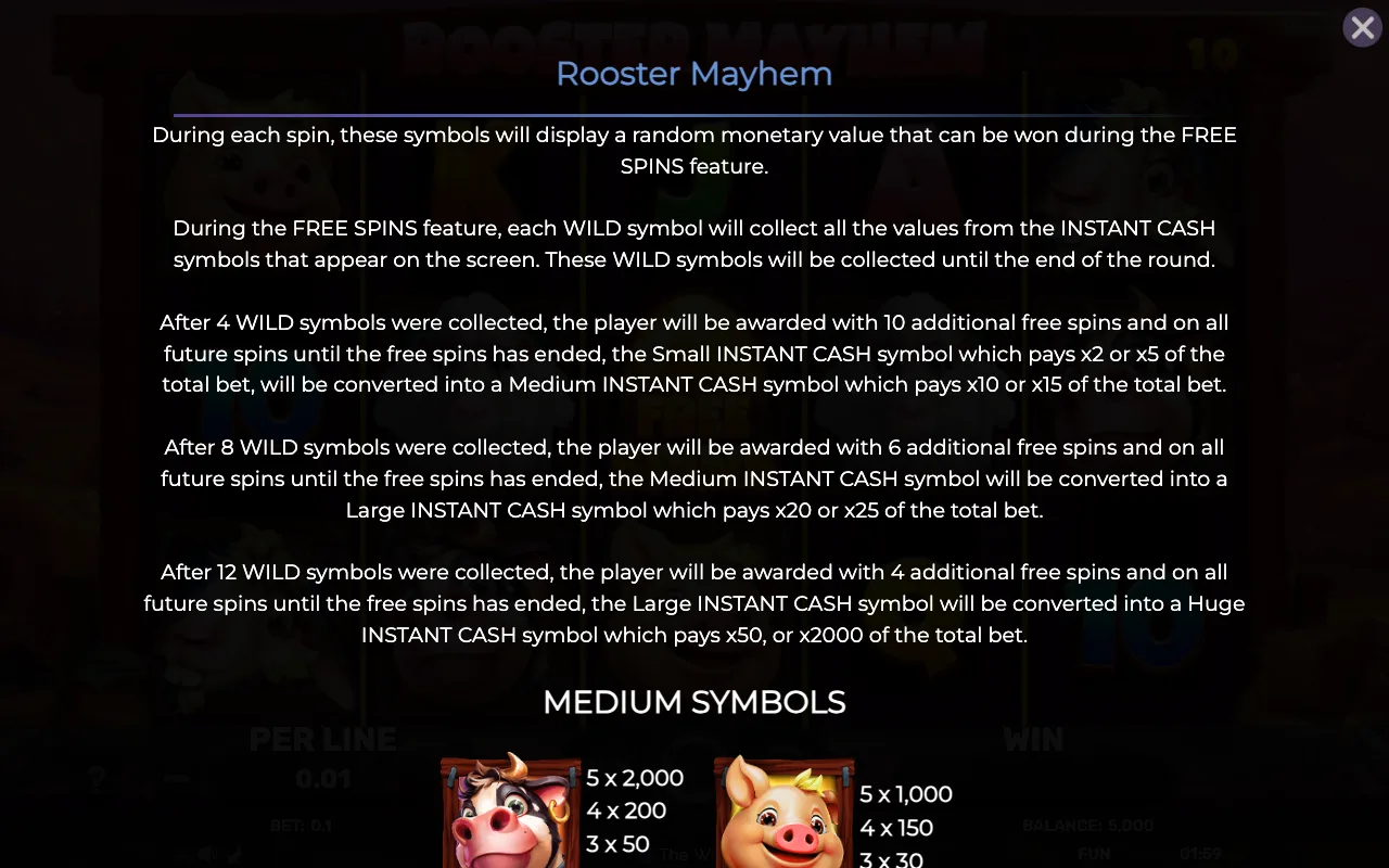 Game rules, page 3 — Rooster Mayhem
