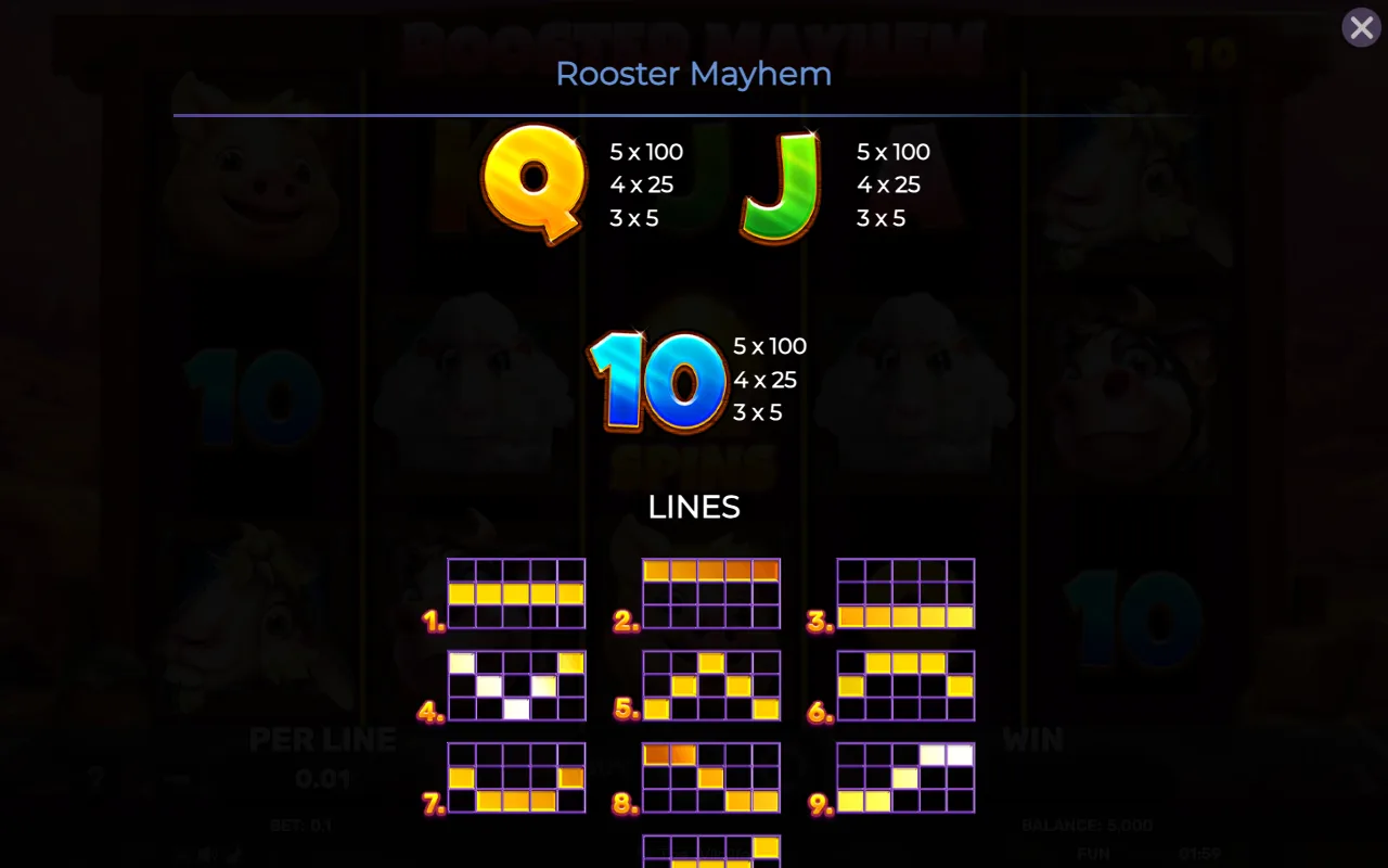 Game rules, page 5 — Rooster Mayhem