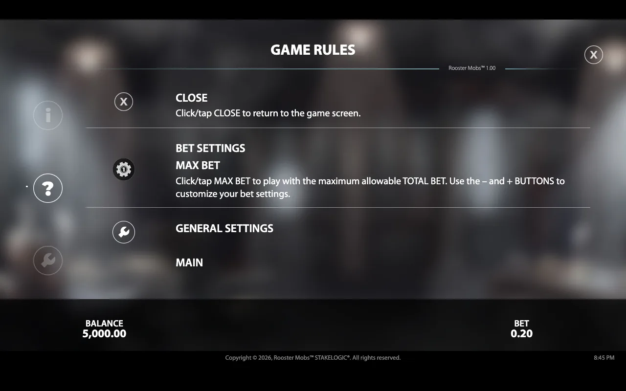 Game rules — Rooster Mobs