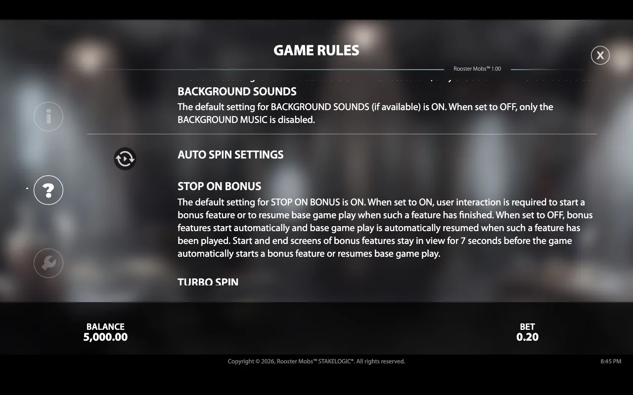 Game rules — Rooster Mobs