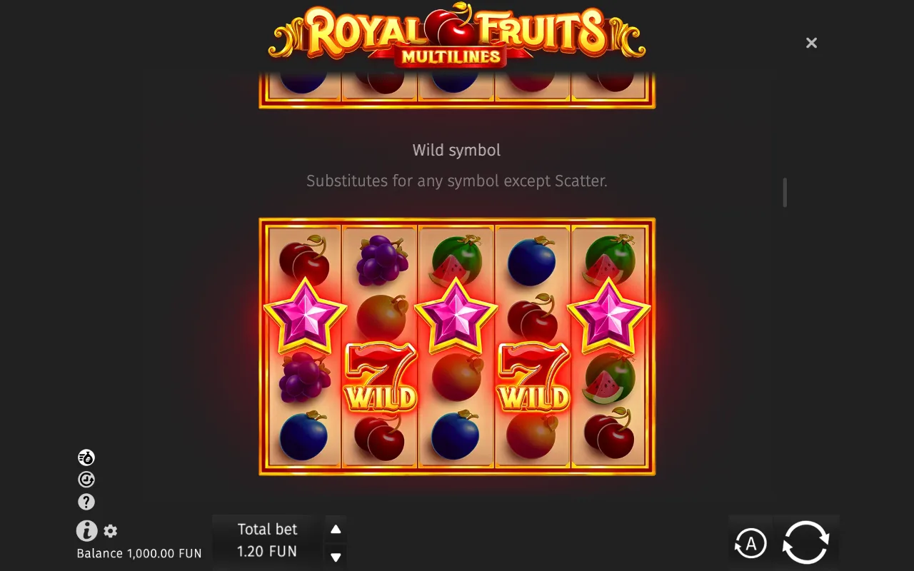 Game rules, page 3 — Royal Fruits Multilines