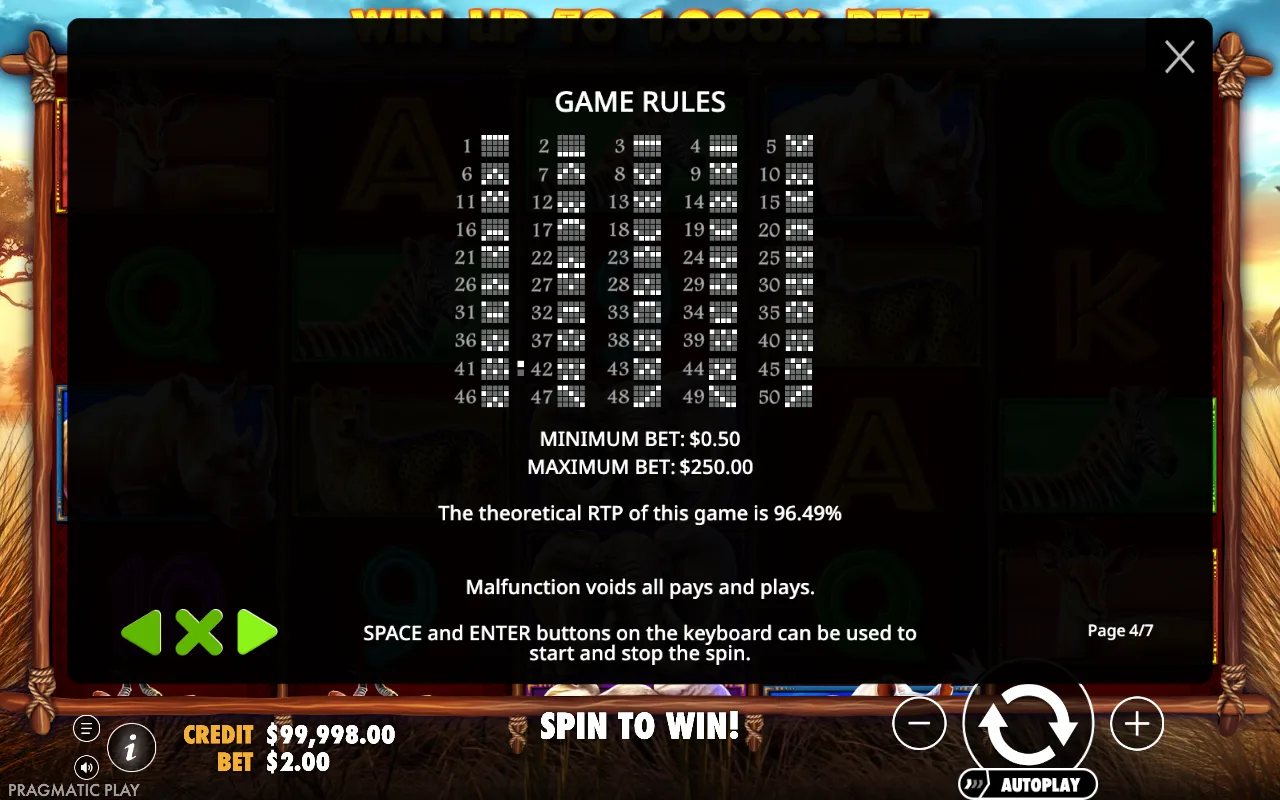 Game rules — Safari King