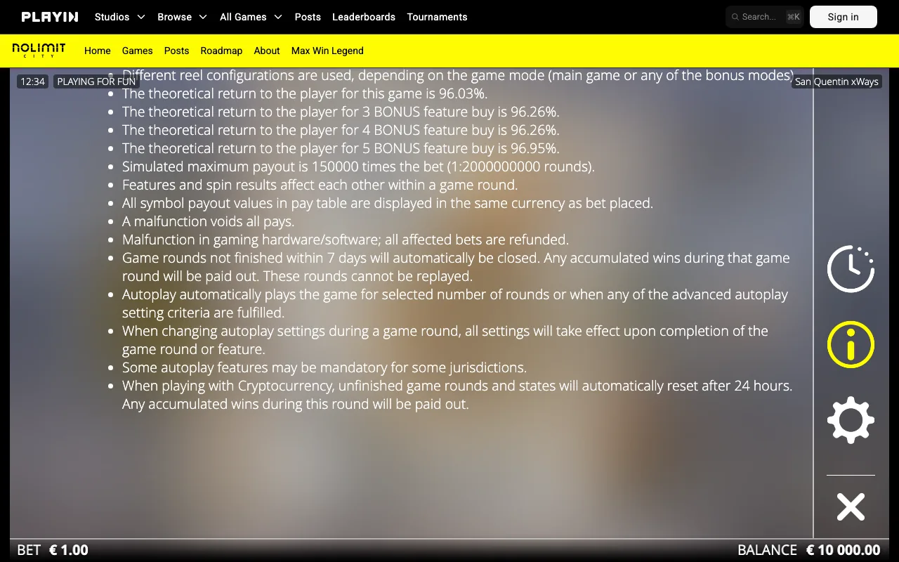 Game rules, page 3 — San Quentin xWays®