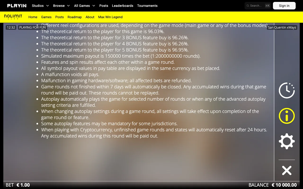 Game rules, page 3 — San Quentin xWays