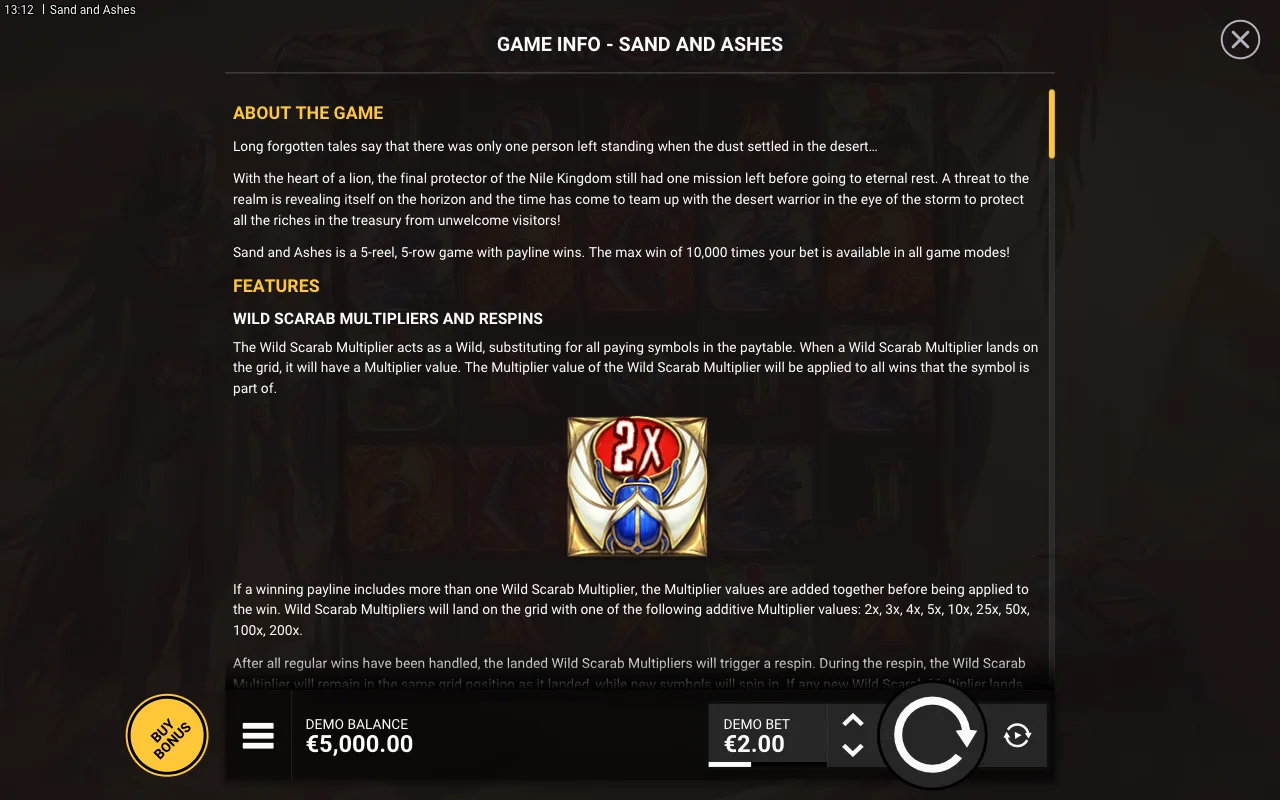 Game rules, page 1 — Sand and Ashes