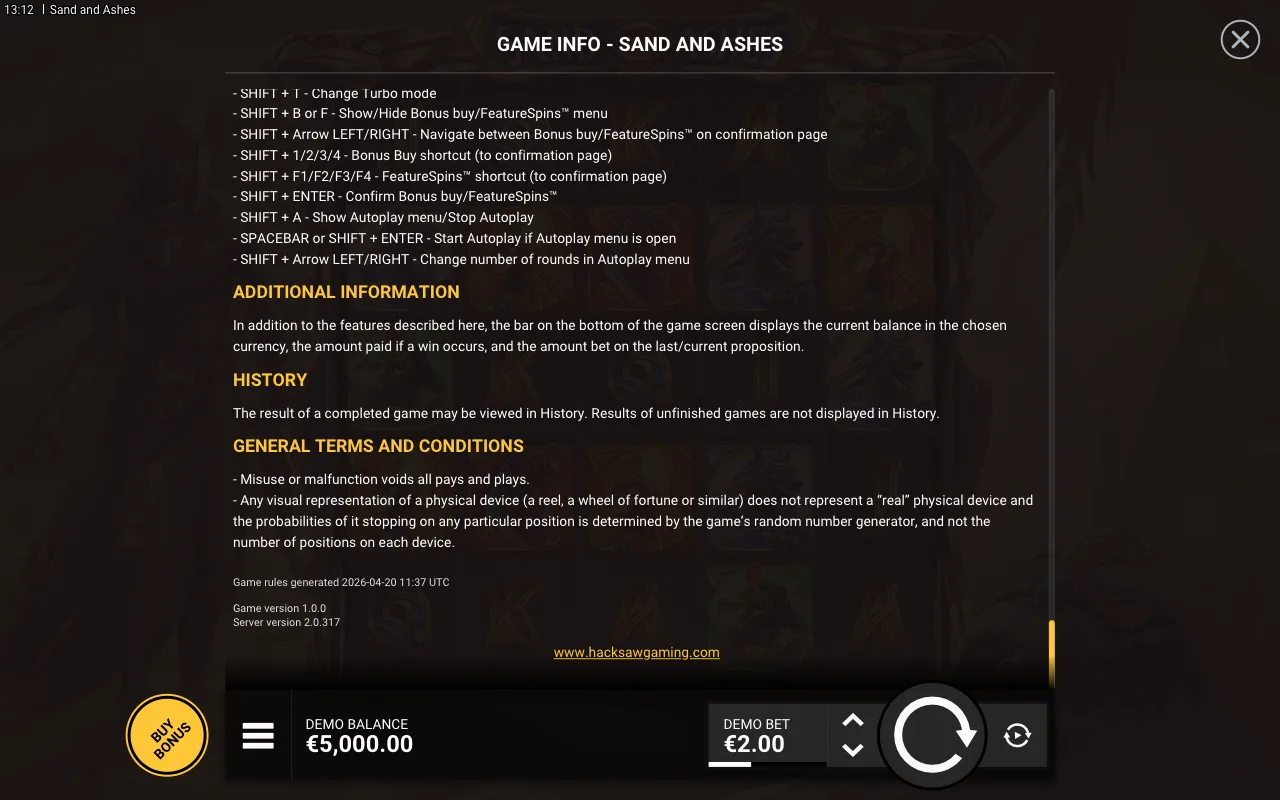 Game rules, page 9 — Sand and Ashes