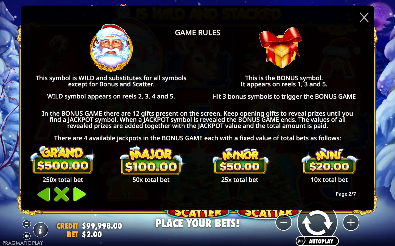 Game rules, page 2 — Santa