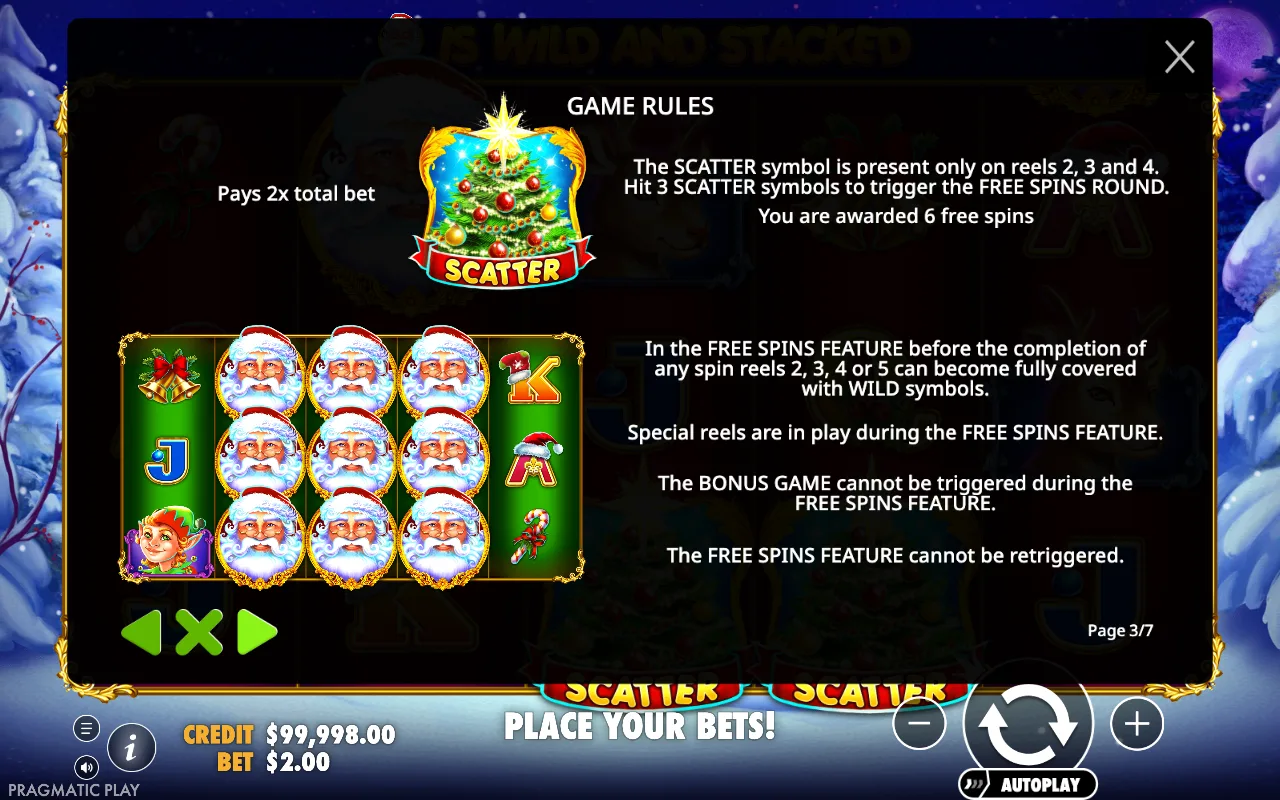 Game rules, page 3 — Santa