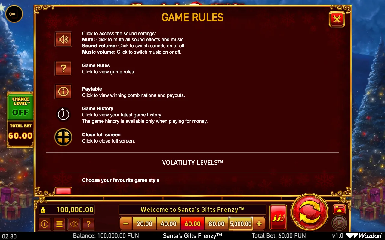 Game rules, page 12 — Santas Gifts Frenzy