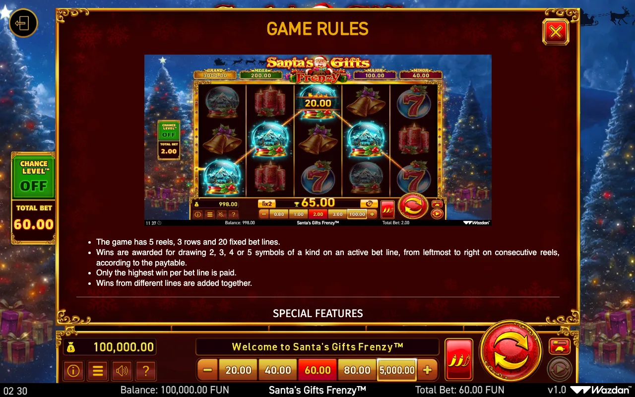 Game rules, page 8 — Santas Gifts Frenzy