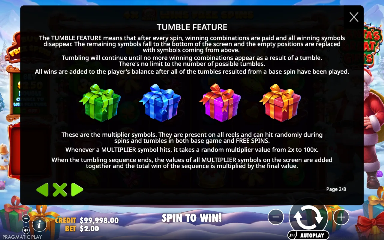 Tumble feature — Santa's Great Gifts