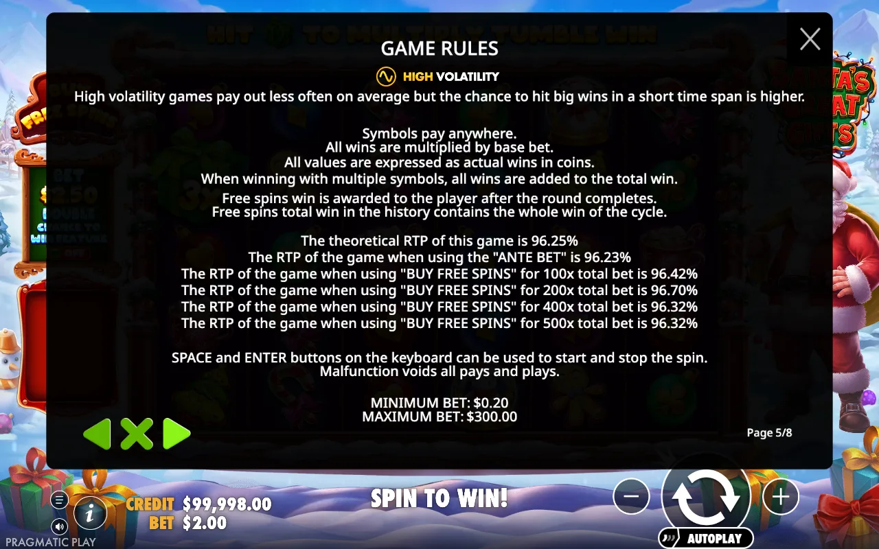 Game rules — Santa's Great Gifts