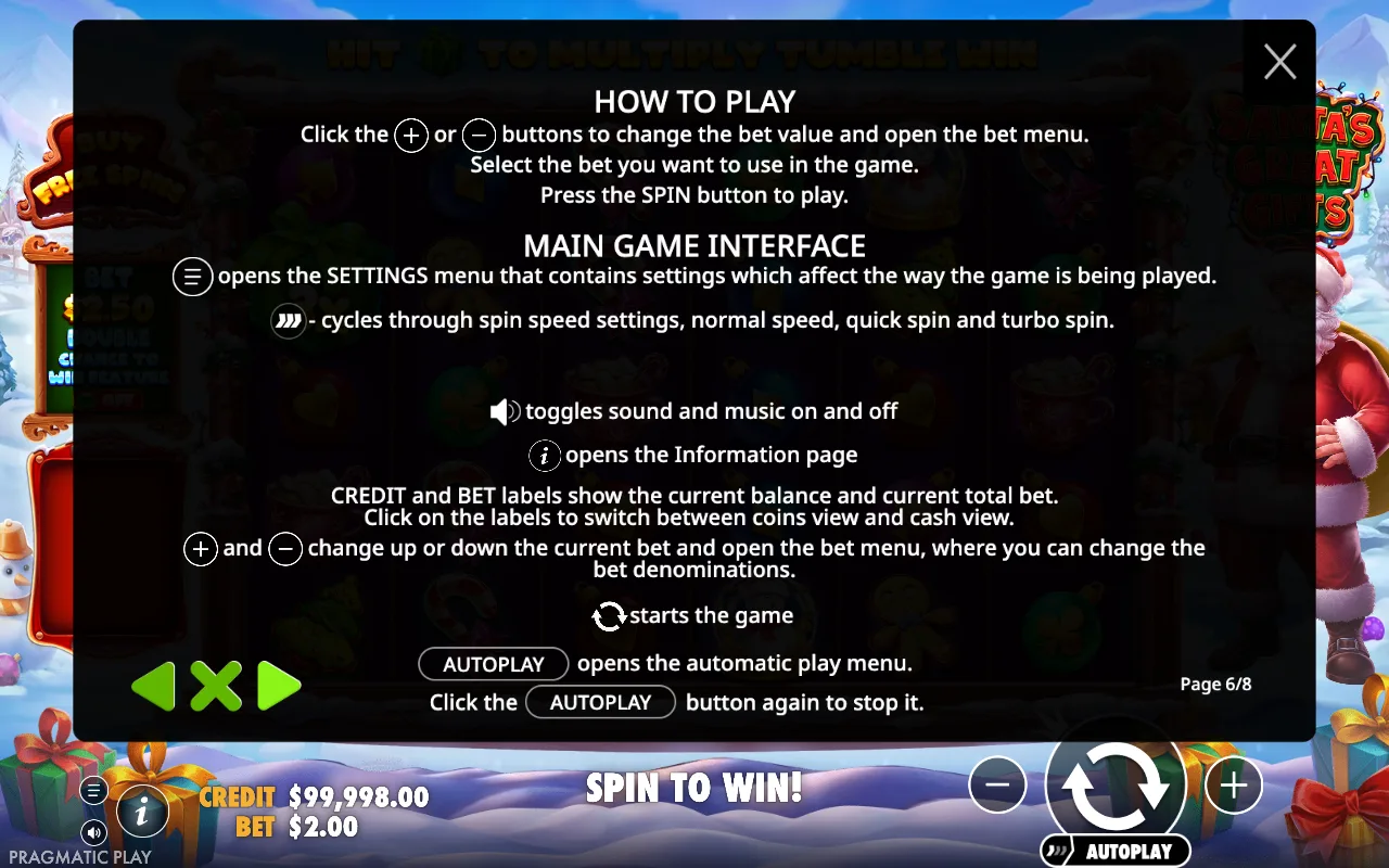 How to play — Santa's Great Gifts