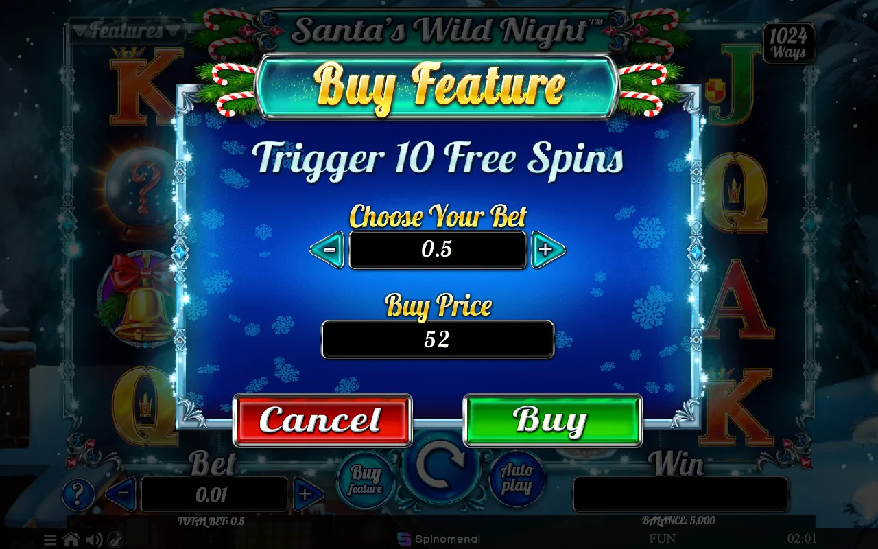 Buying the feature — Santas Wild Night