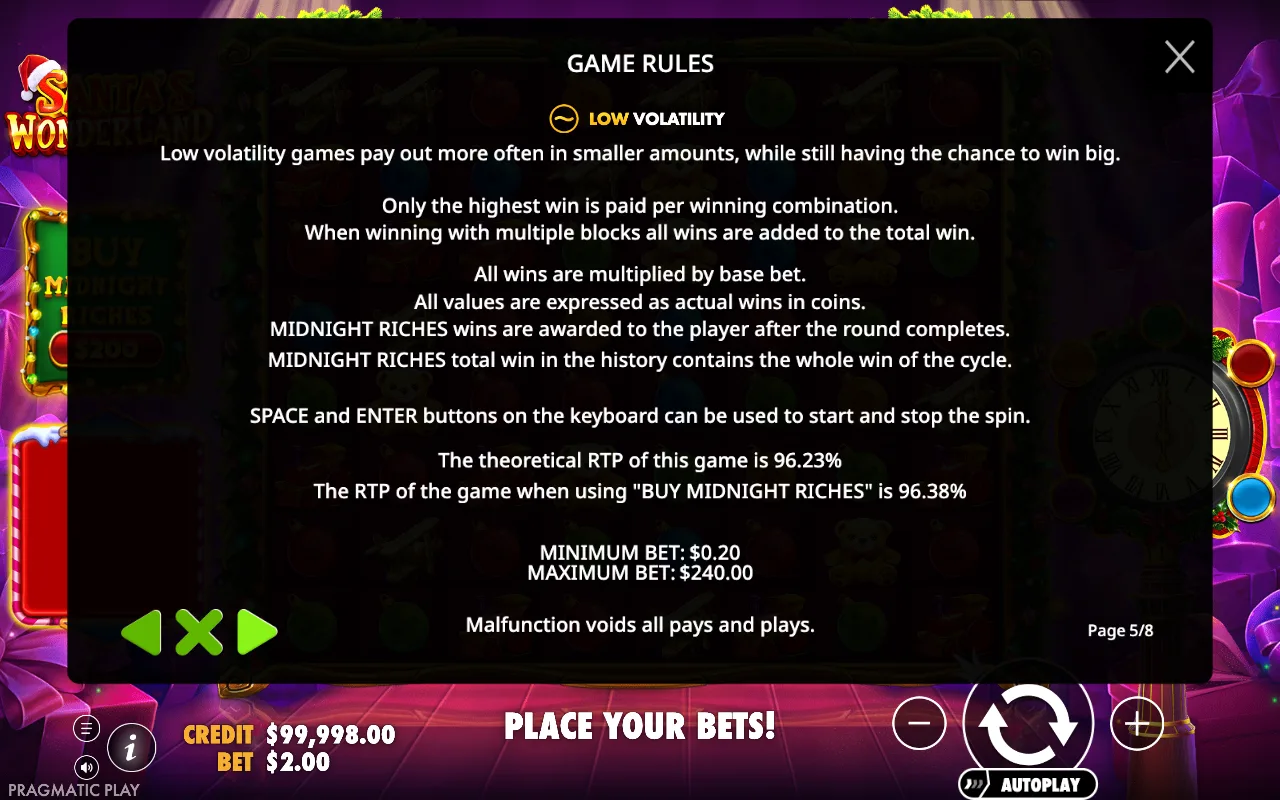 Game rules, page 5 — Santa's Wonderland