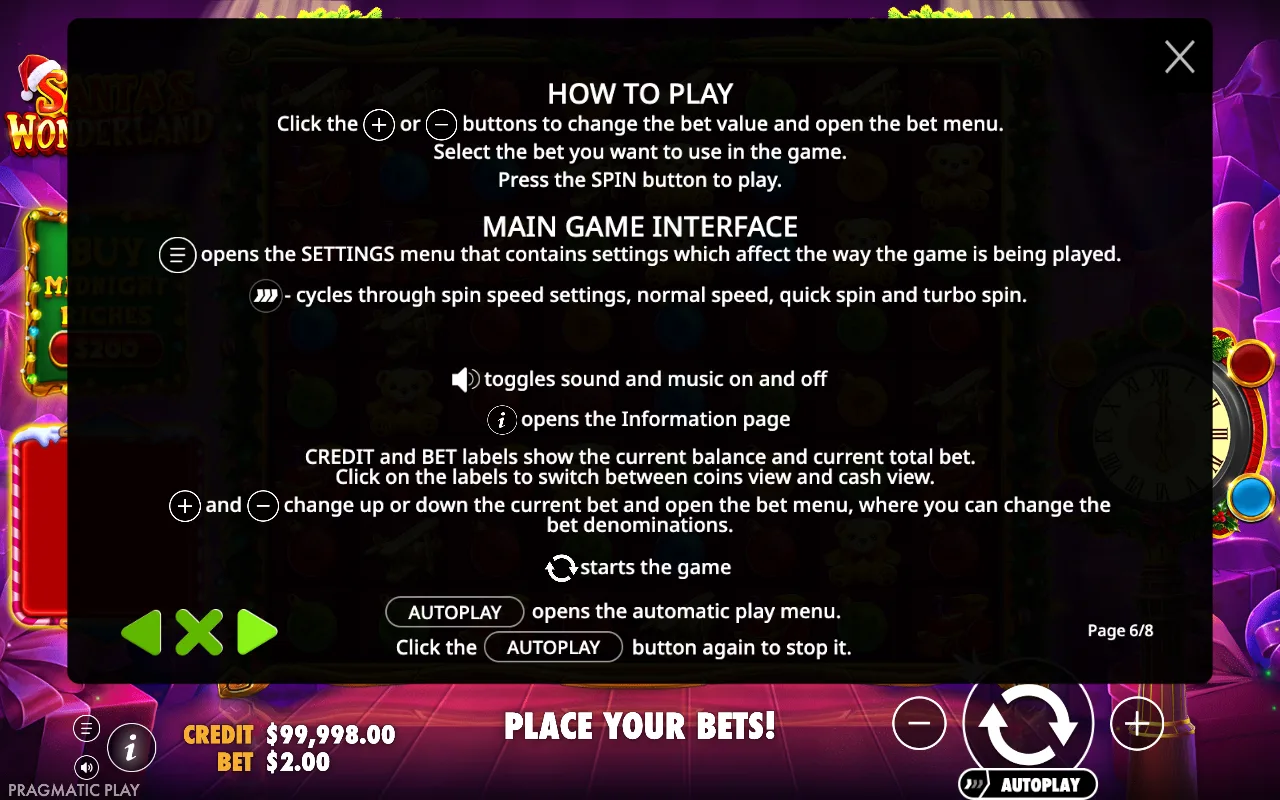 How to play — Santa's Wonderland