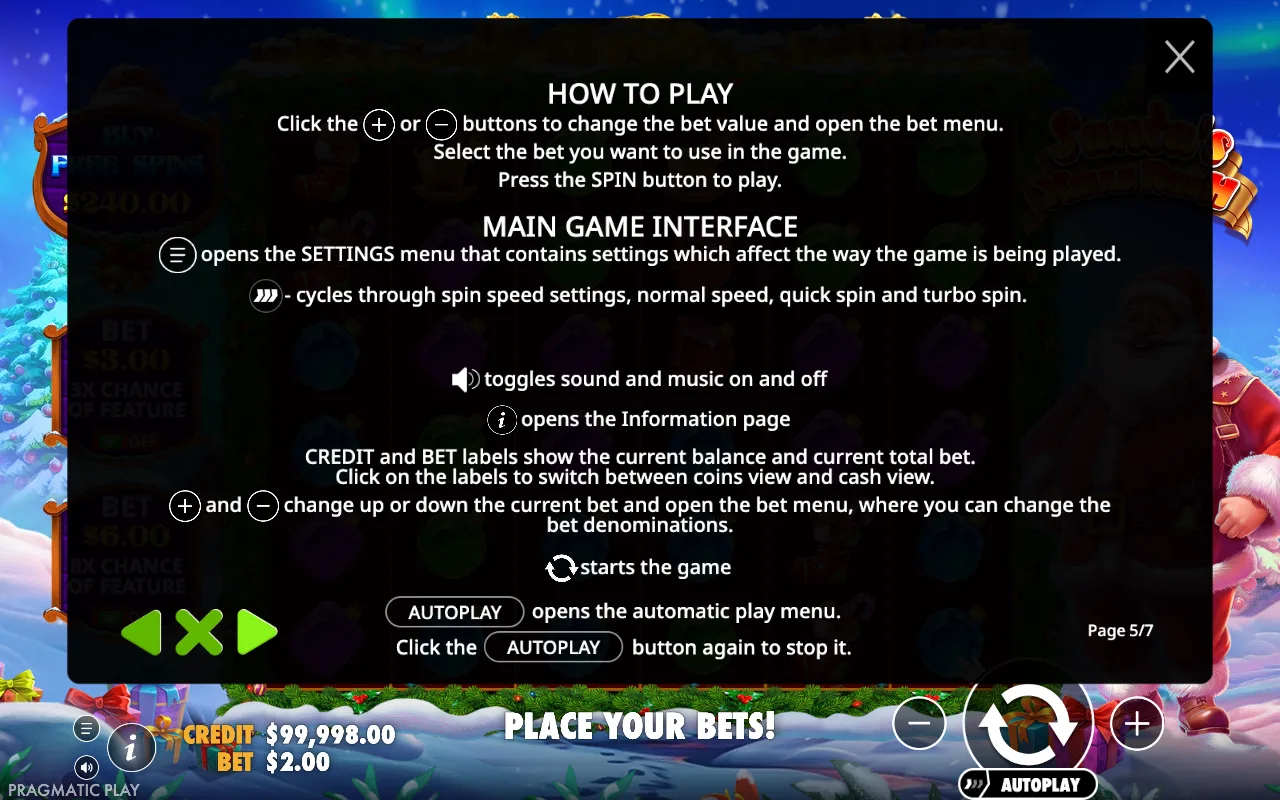 How to play — Santa's Xmas Rush