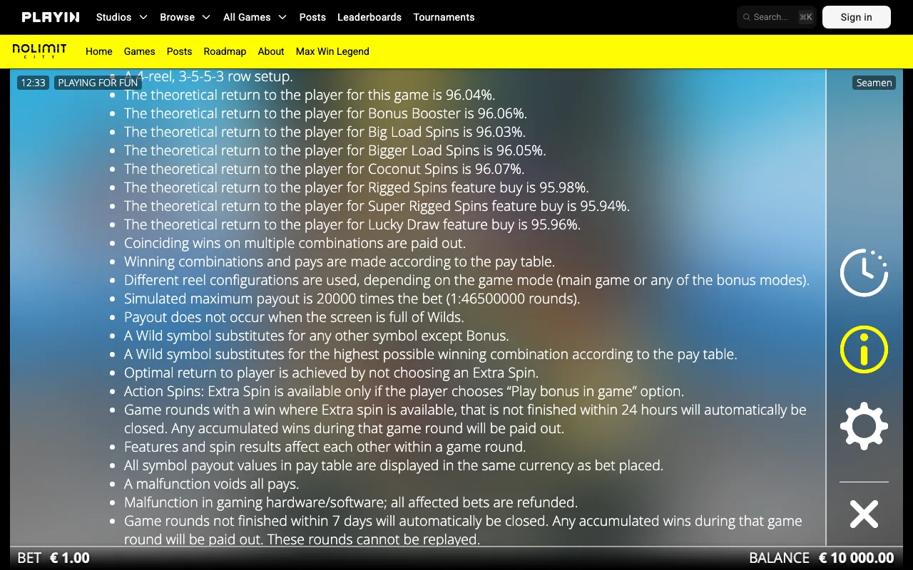 Game rules, page 3 — Seamen