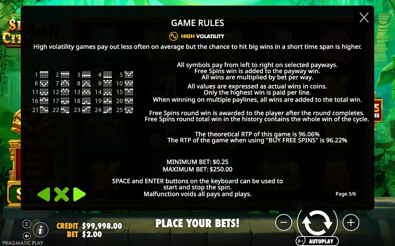 Game rules — Secret City Gold