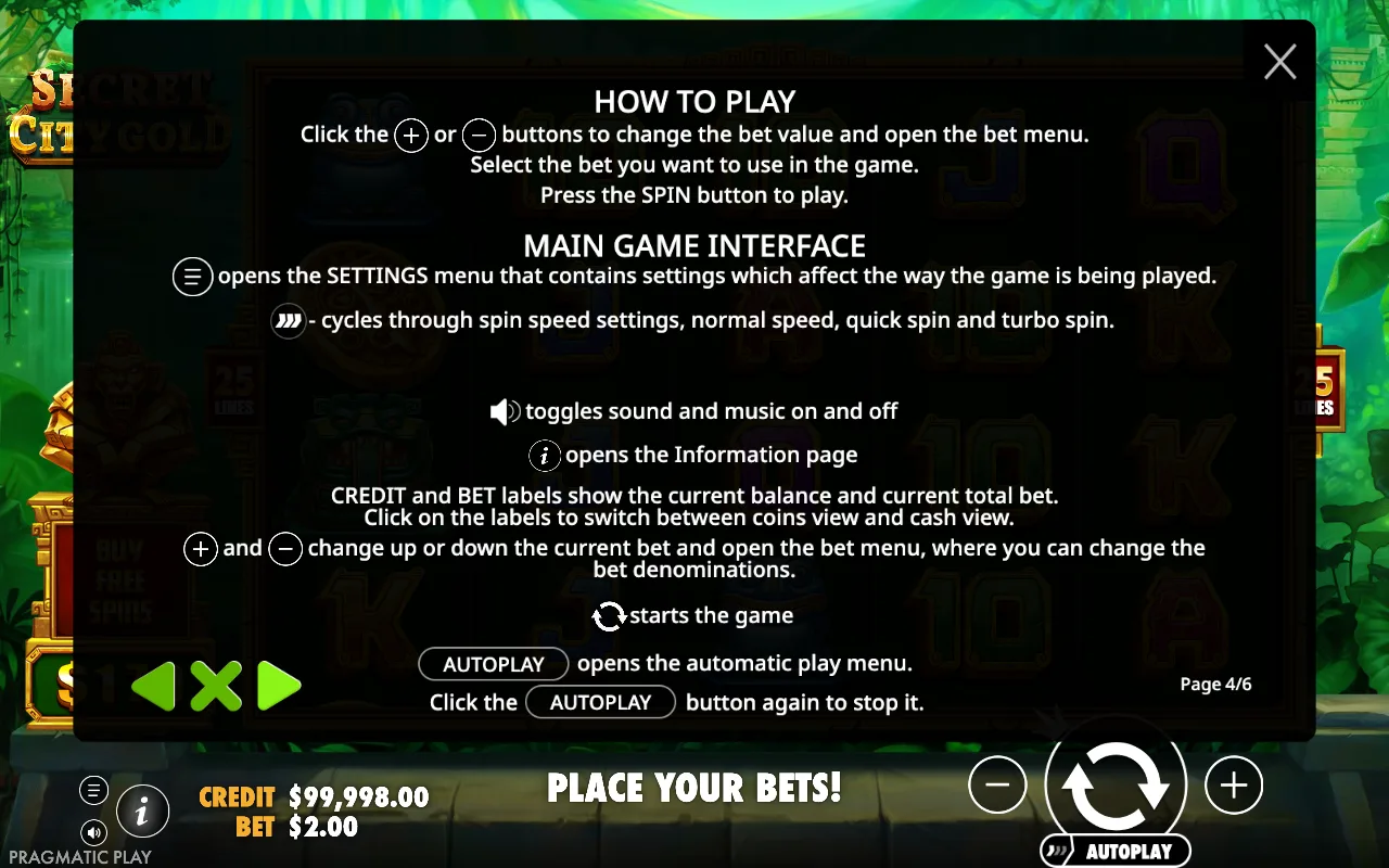 How to play — Secret City Gold
