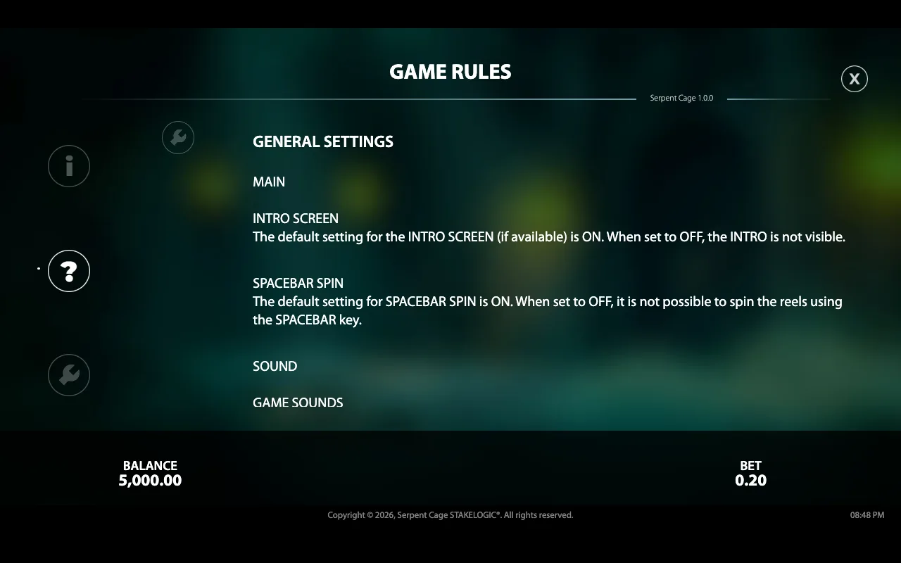 Game rules — Serpent Cage