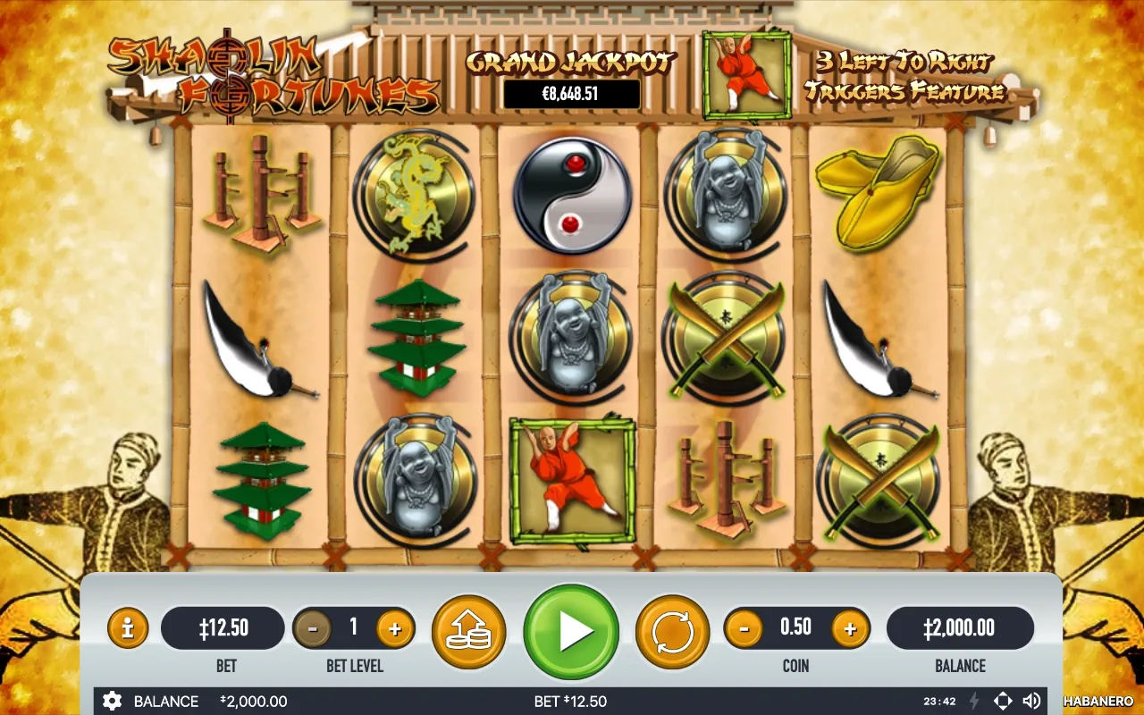 Das Basisspiel — Shaolin Fortunes