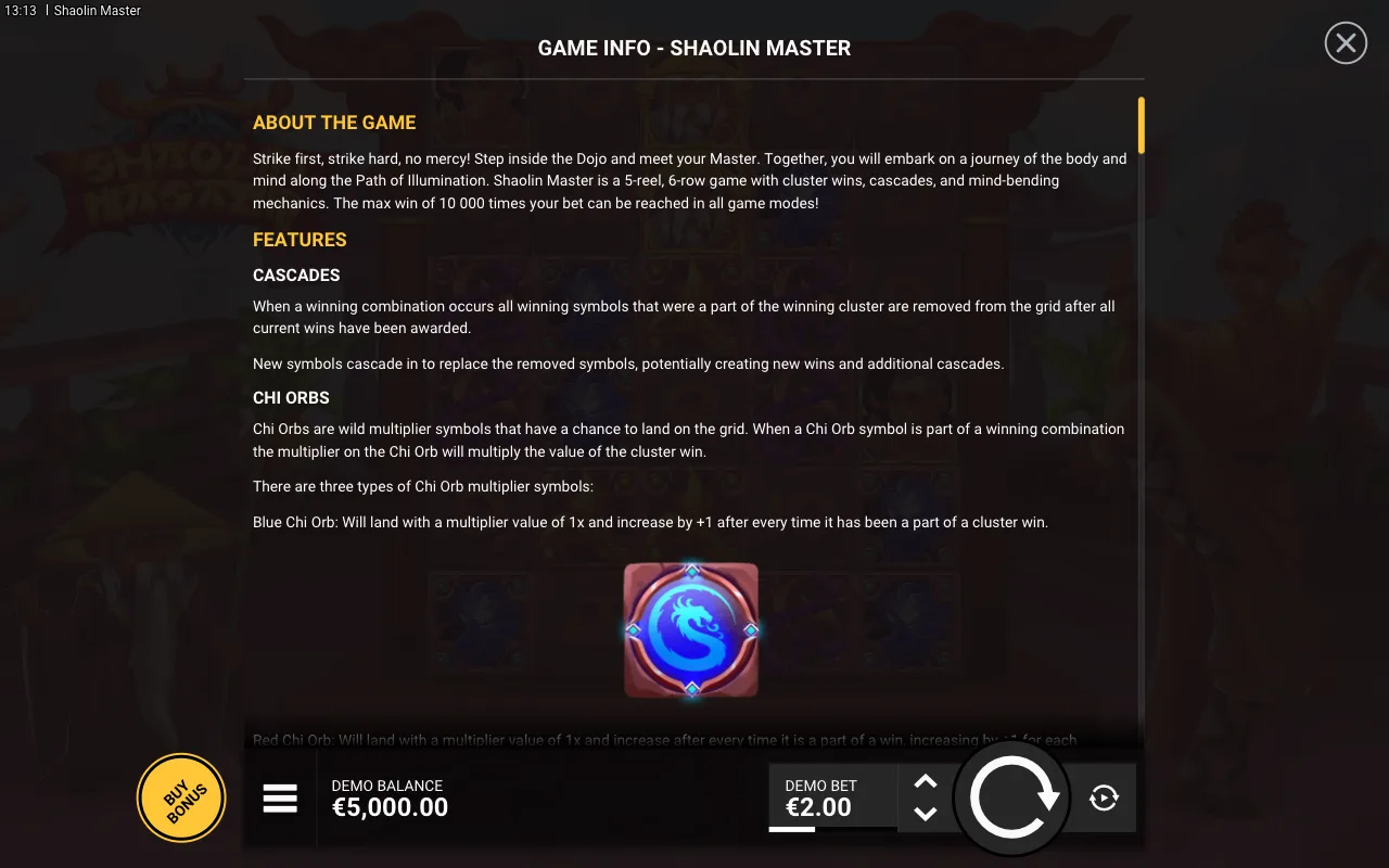 Features — Shaolin Master