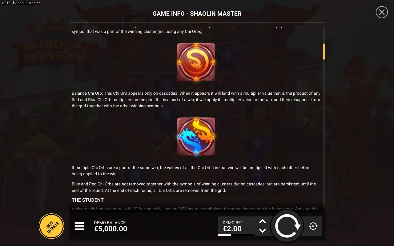Game rules, page 2 — Shaolin Master