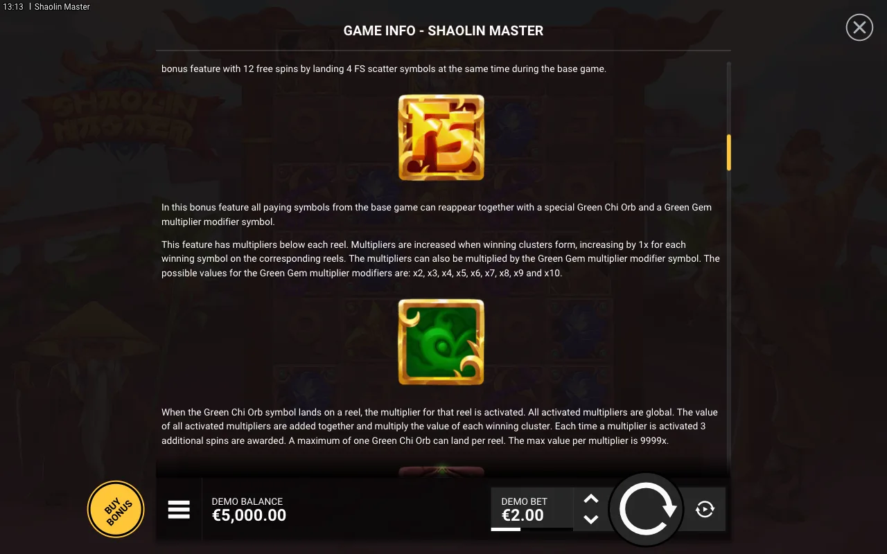 Game rules, page 3 — Shaolin Master