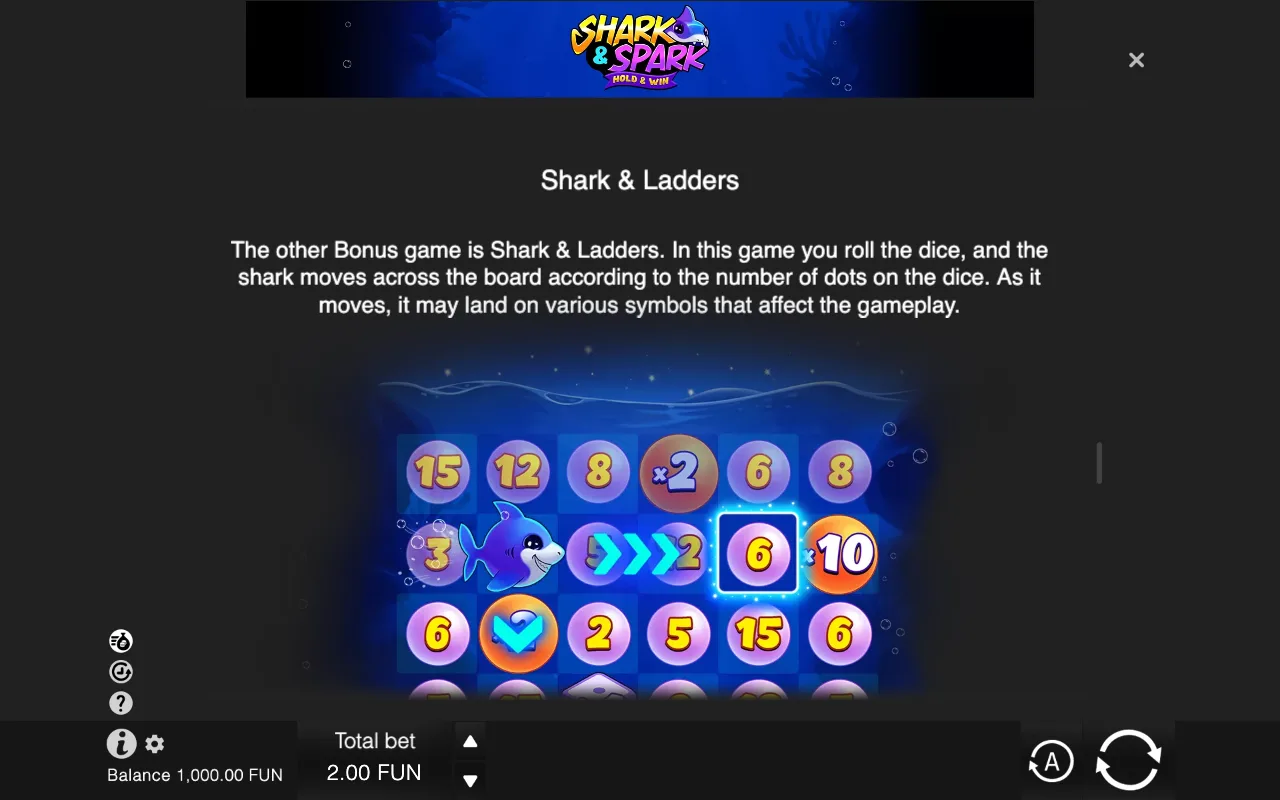 Game rules, page 5 — Shark & Spark Hold & Win
