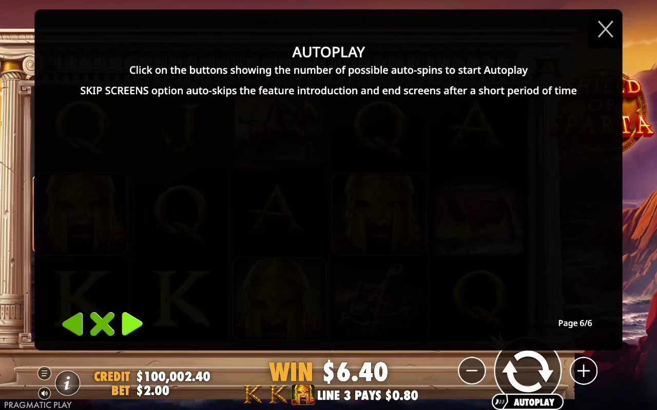 Autoplay — Shield of Sparta