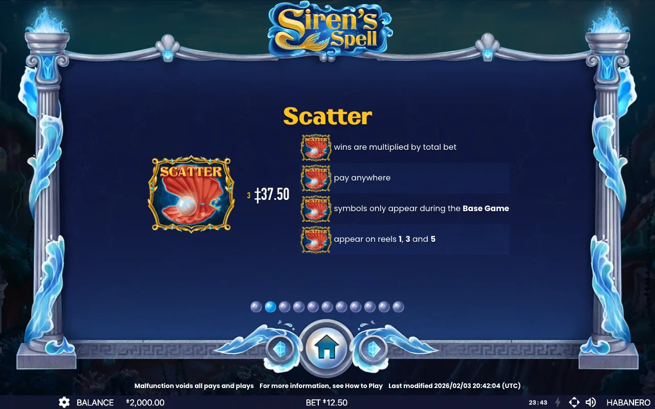 Game rules, page 4 — Sirens Spell