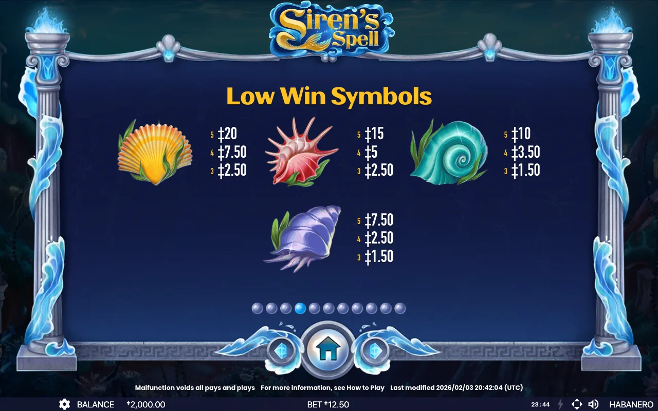 Game rules, page 6 — Sirens Spell