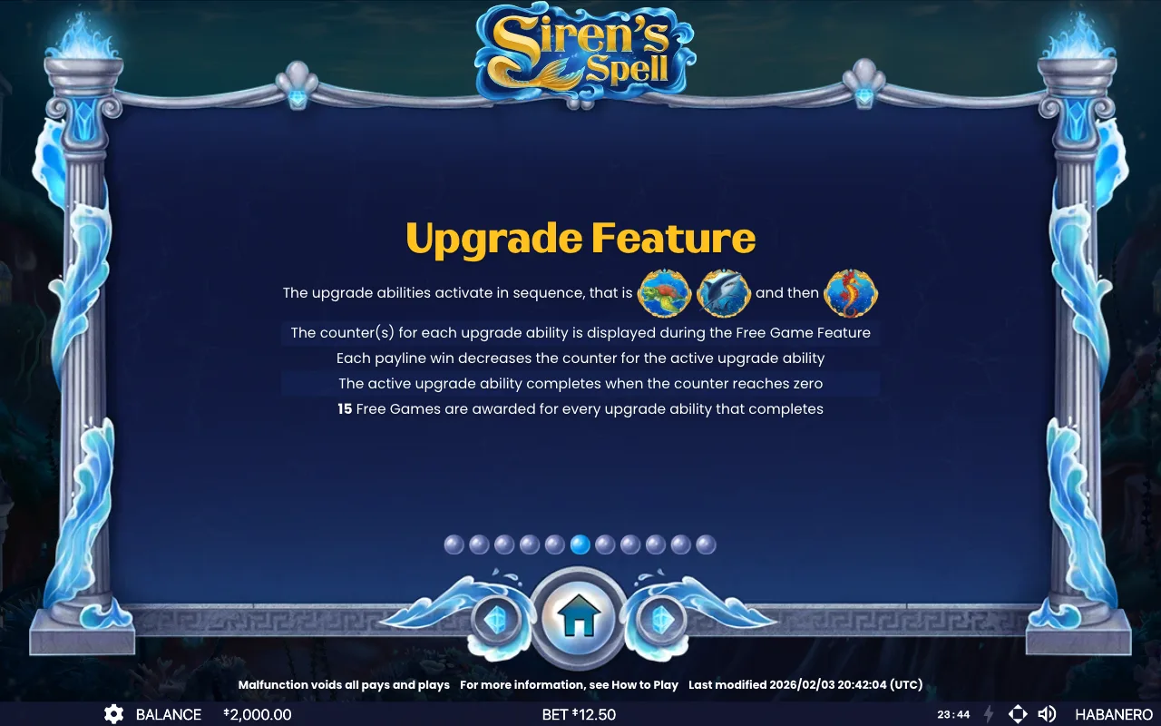 Game rules, page 8 — Sirens Spell