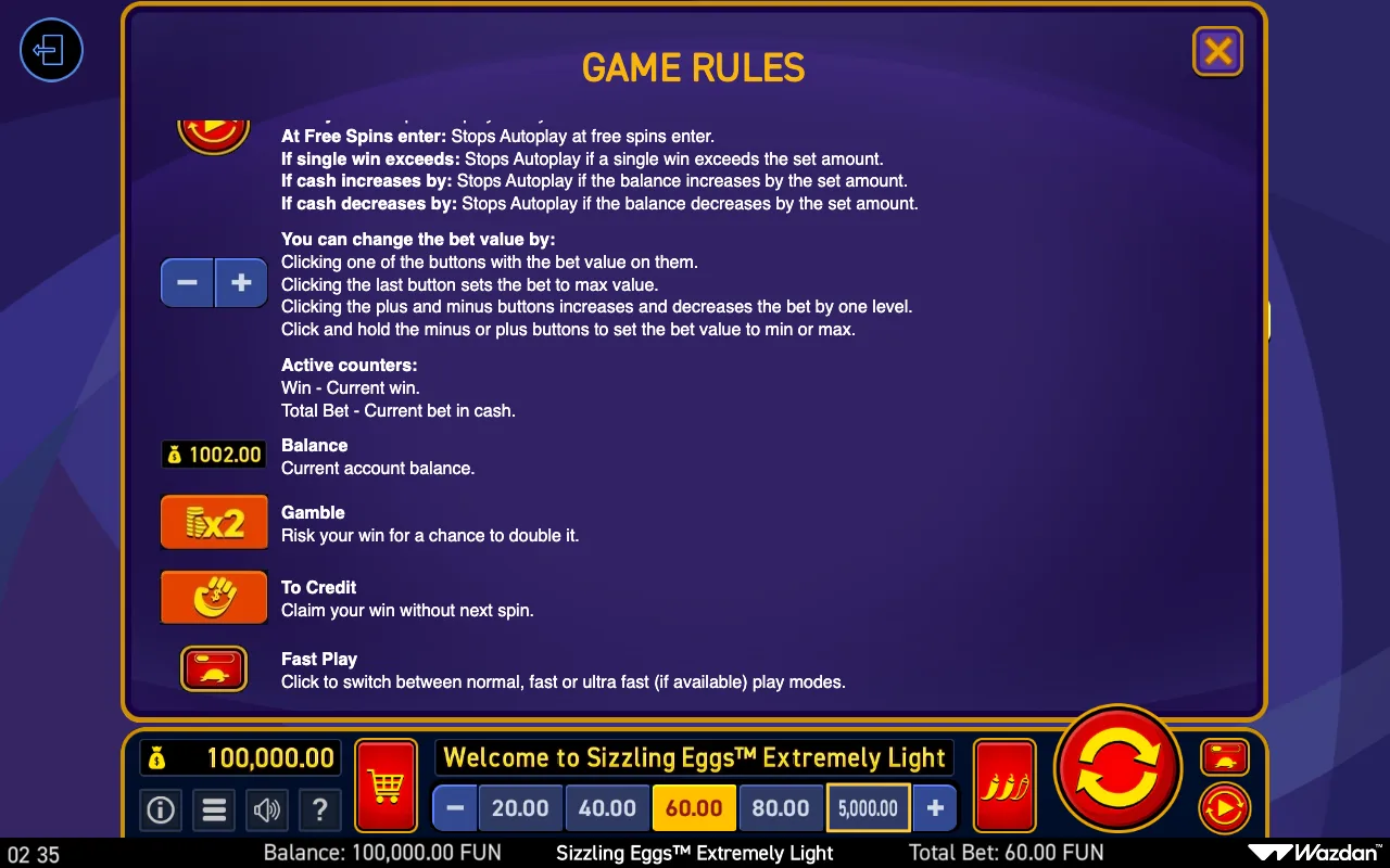Game rules, page 11 — Sizzling Eggs Extremely Light