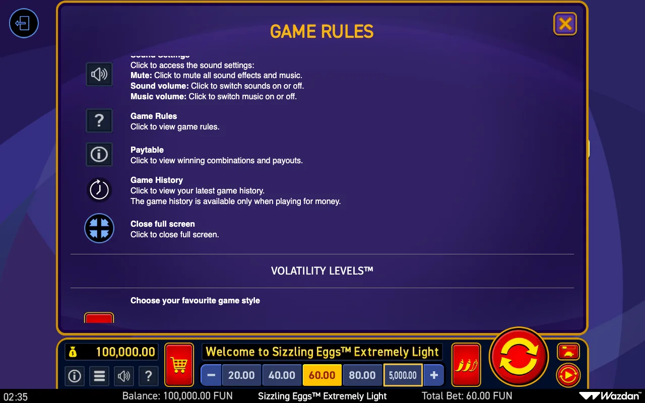 Game rules, page 12 — Sizzling Eggs Extremely Light