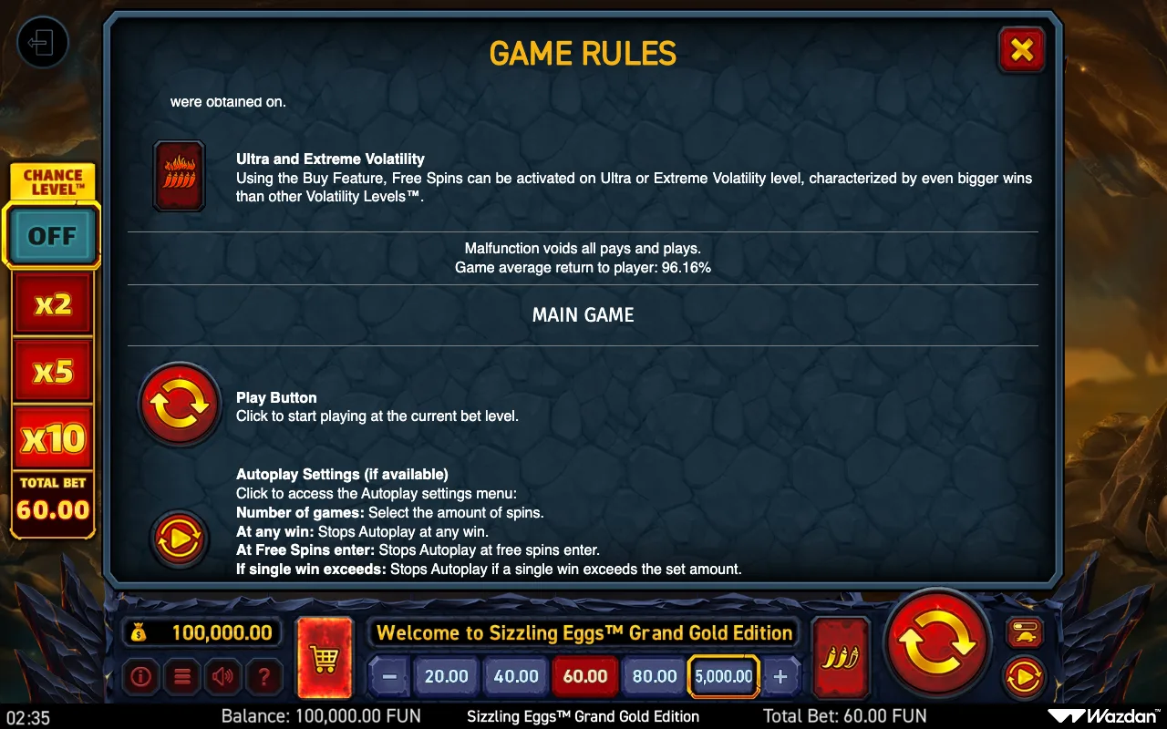 Game rules, page 11 — Sizzling Eggs Grand Gold Edition
