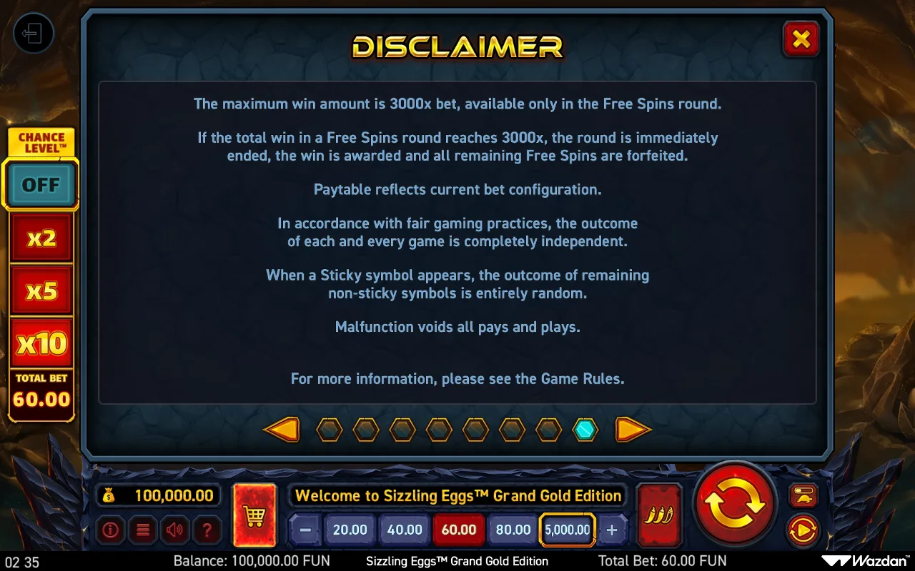 Game rules, page 8 — Sizzling Eggs Grand Gold Edition