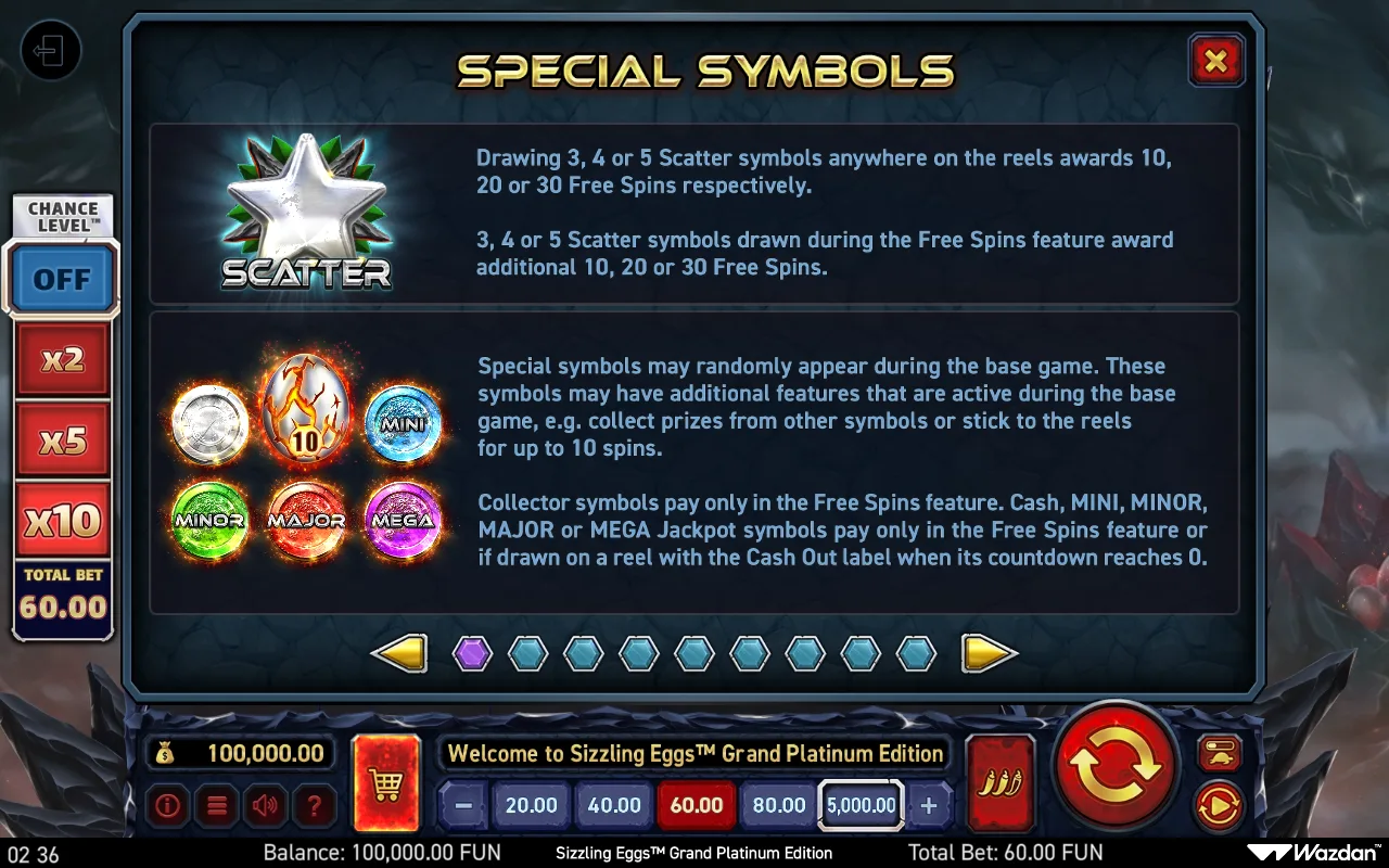 Game rules, page 1 — Sizzling Eggs Grand Platinum Edition