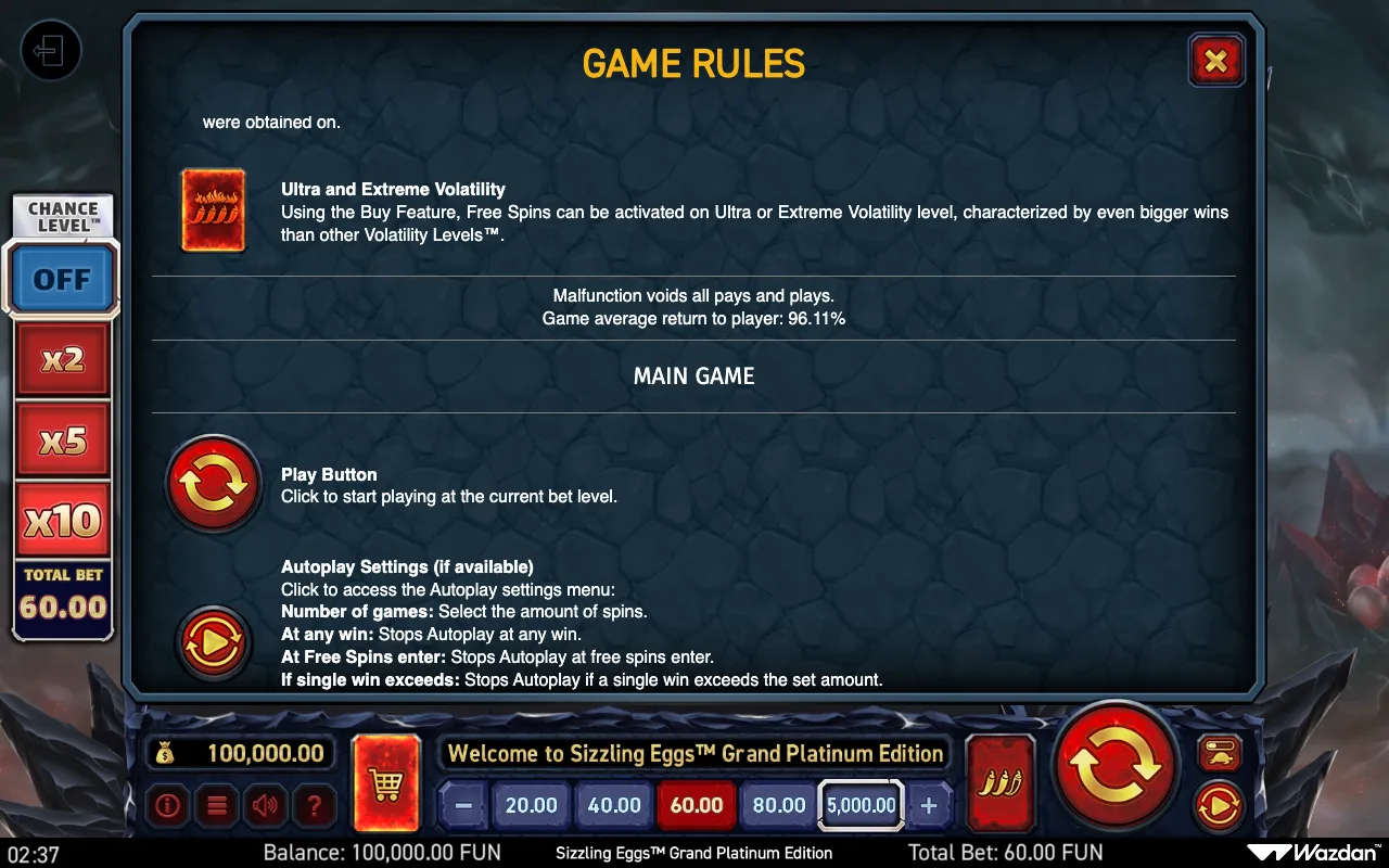 Game rules, page 12 — Sizzling Eggs Grand Platinum Edition