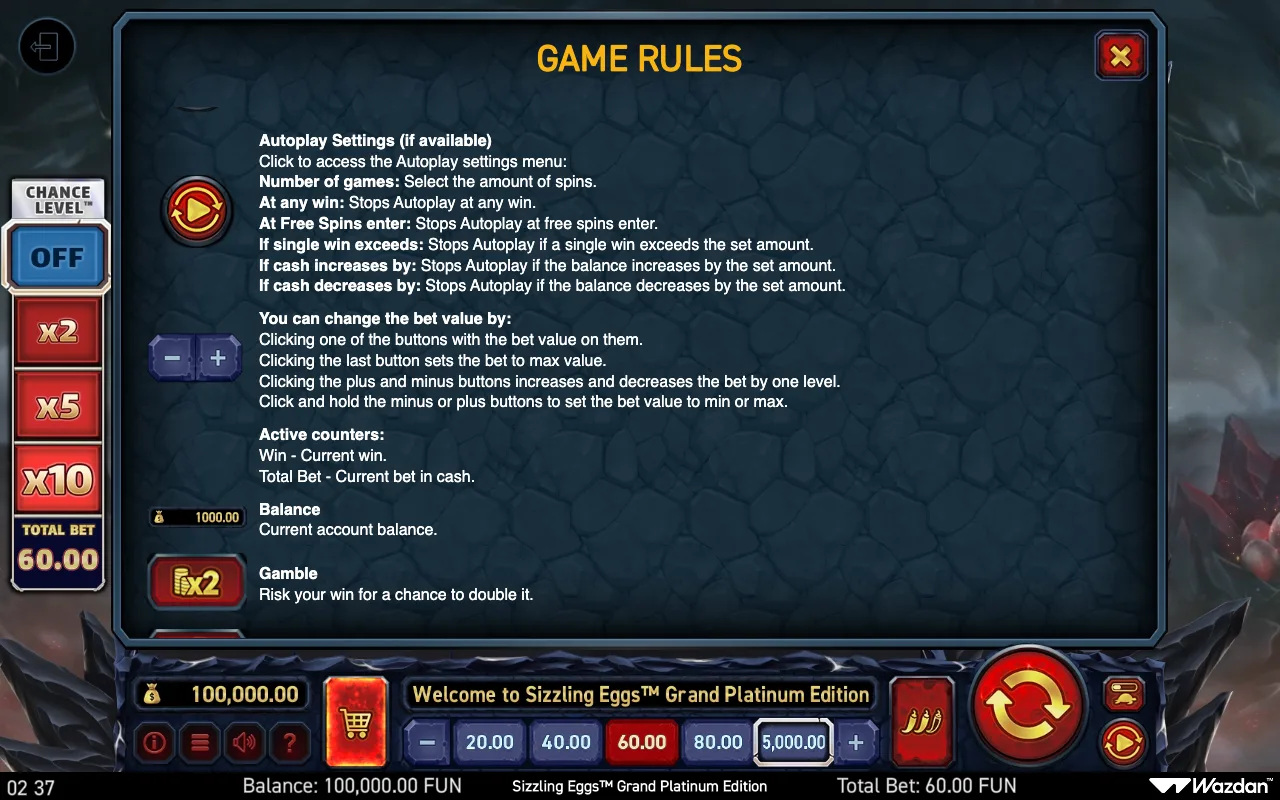 Game rules, page 13 — Sizzling Eggs Grand Platinum Edition