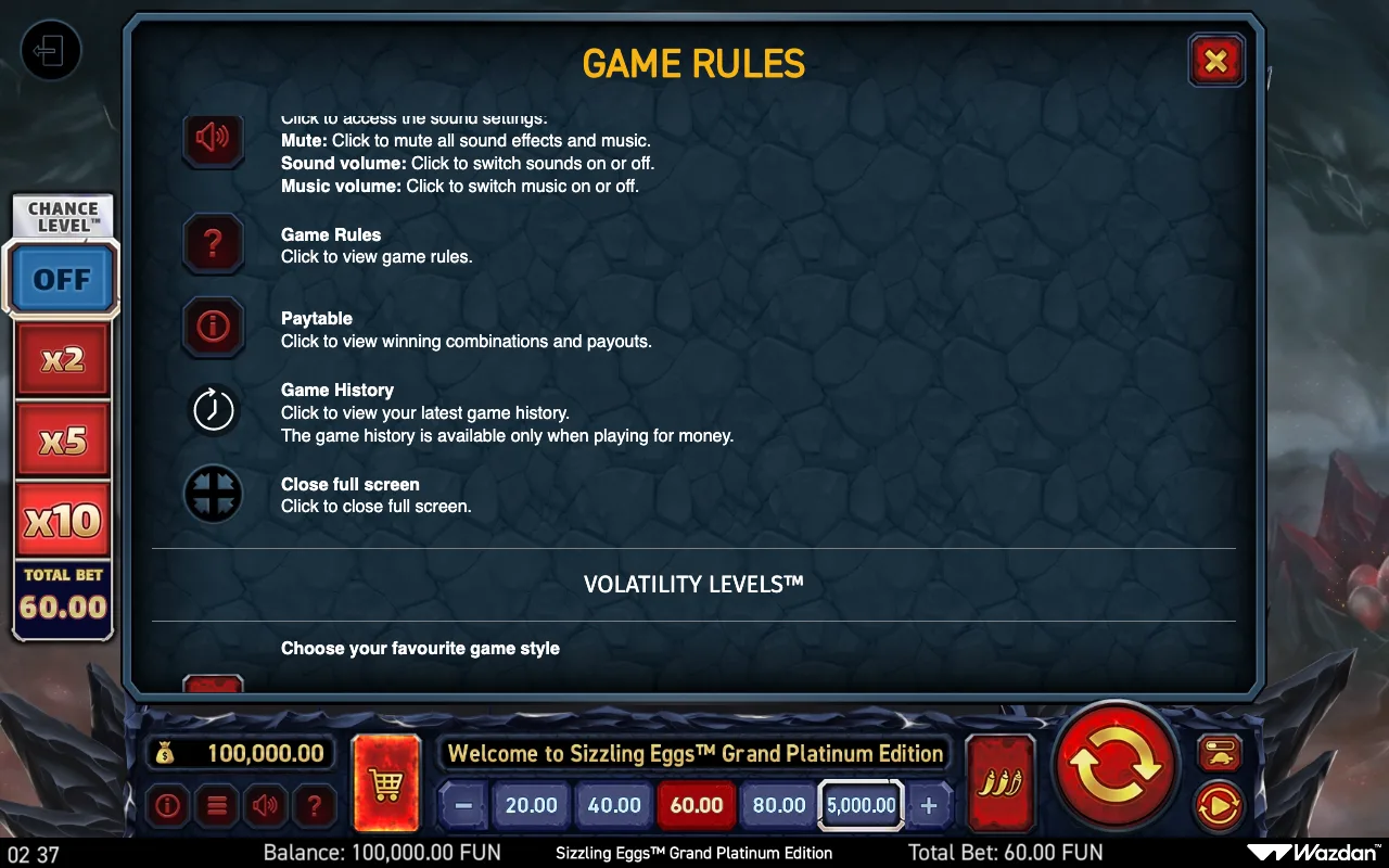 Game rules, page 14 — Sizzling Eggs Grand Platinum Edition