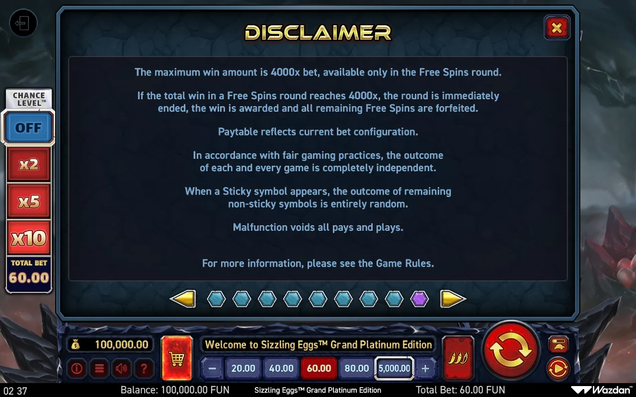 Game rules, page 9 — Sizzling Eggs Grand Platinum Edition