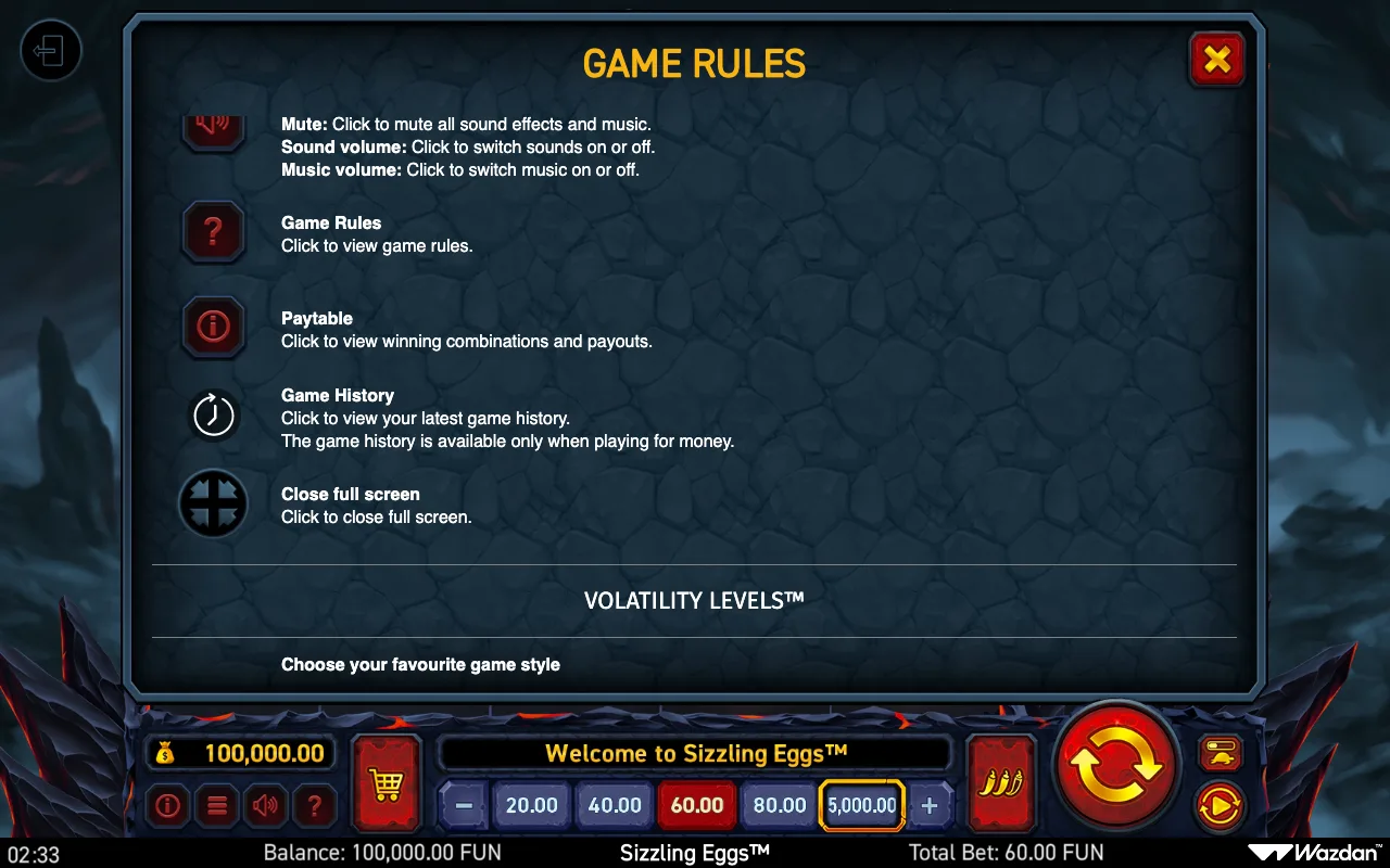Game rules, page 12 — Sizzling Eggs