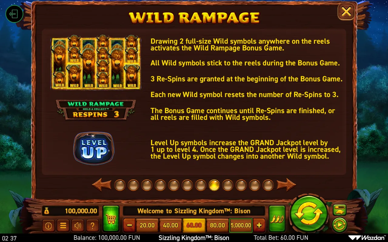 Game rules, page 8 — Sizzling Kingdom Bison