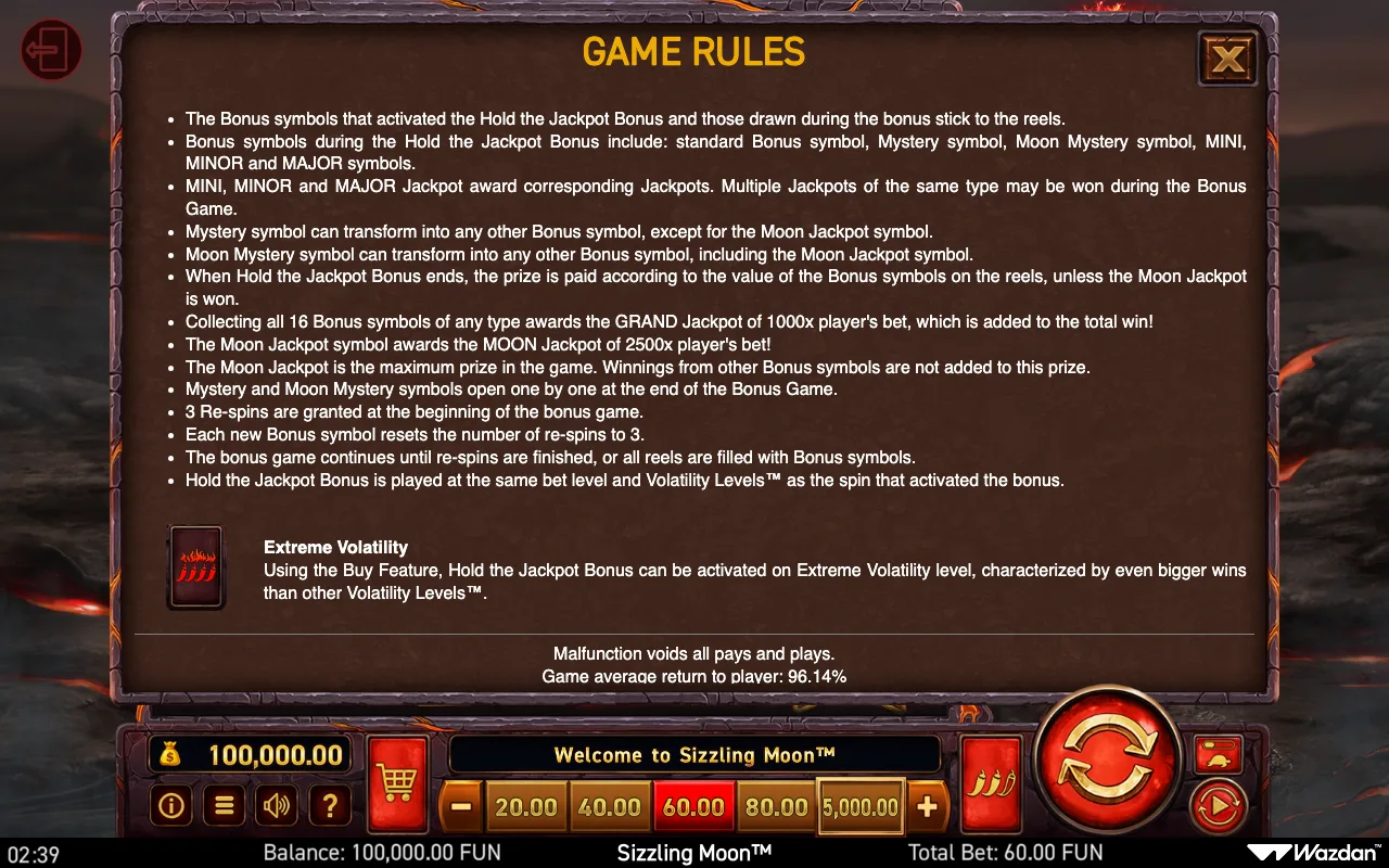 Game rules, page 10 — Sizzling Moon