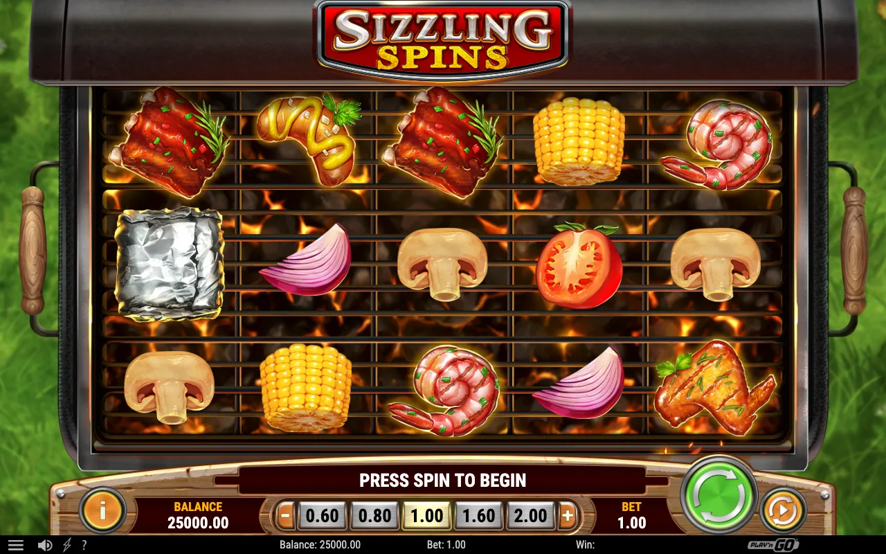 The base game — Sizzling Spins